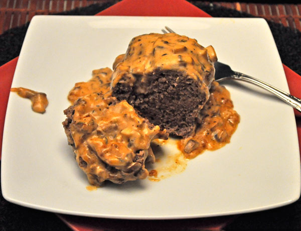 Mini Meatloaf, Mushroom Sauce 