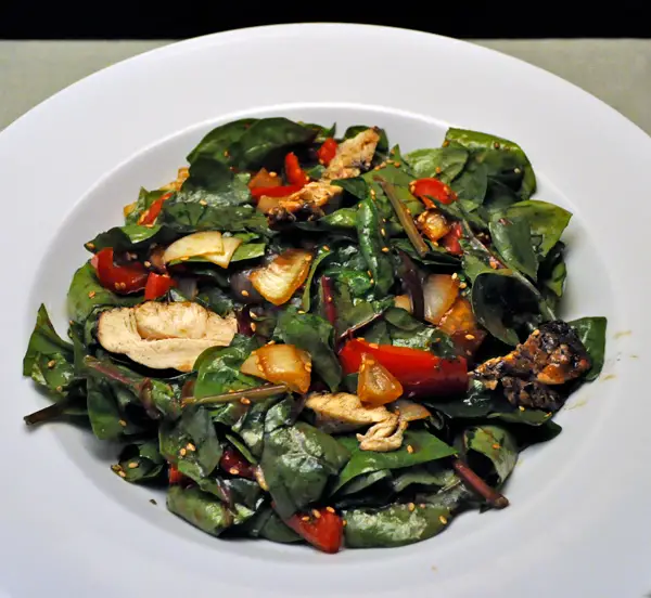 Asian chicken and Spinach Salad