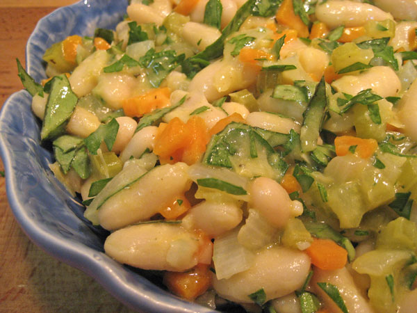 White Bean, Carrot and Celery Salad