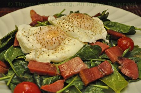 Poached Eggs on Spinach